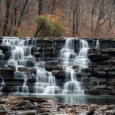 Waterfall at Devil's Den State Park